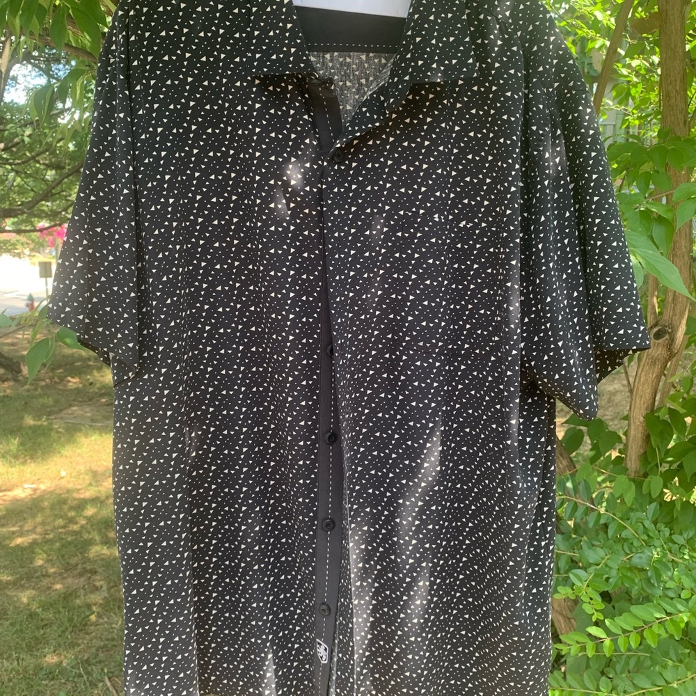 Nat Nast Navy and White Patterned Shirt